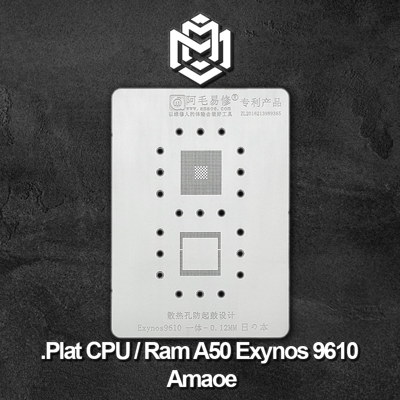 Plat CPU / Ram A50 Exynos 9610 Amaoe / Cetakan Ic amaoe Cpu Ram a50 Exynos 9610 / CETAKAN CPU RAM A5