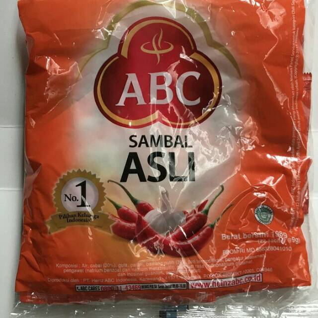 

ABC Sambal Asli saset 9gr