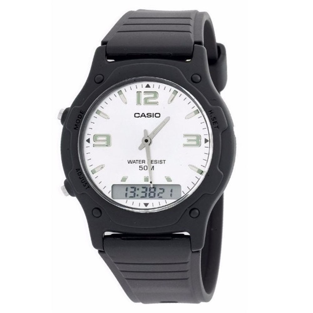 Jam tangan unisex merek casio Casio AW-49HE-7AVDF ori jam modern AW49HE-7