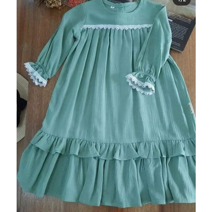 Couple gamis krinkle airflow / gamis anak krinkle airflow