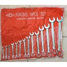 Diamond Kunci Ring Pas Set 11 Pcs 8 - 24 Mm India Bonus Kunci L 8 Pcs | Multifungsi