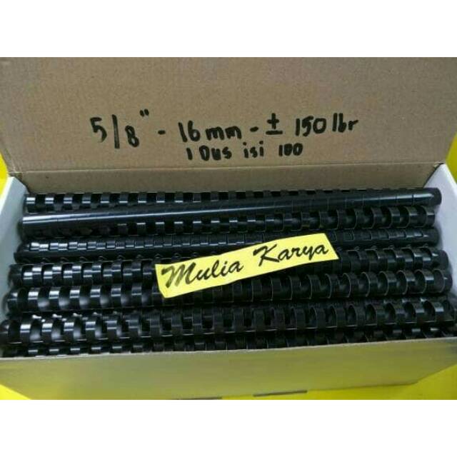 

Spiral plastik jilid 5/8" 16mm Folio 23 lubang isi 100bh