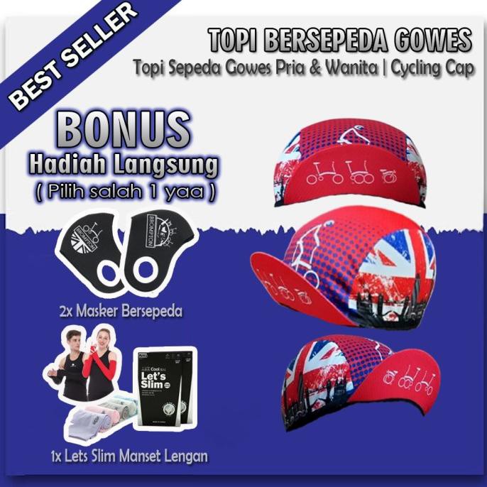 Termurah Topi Olahraga Sepeda Lipat Gowes Pria Wanita Topi Sepeda Sport Cap Termurah