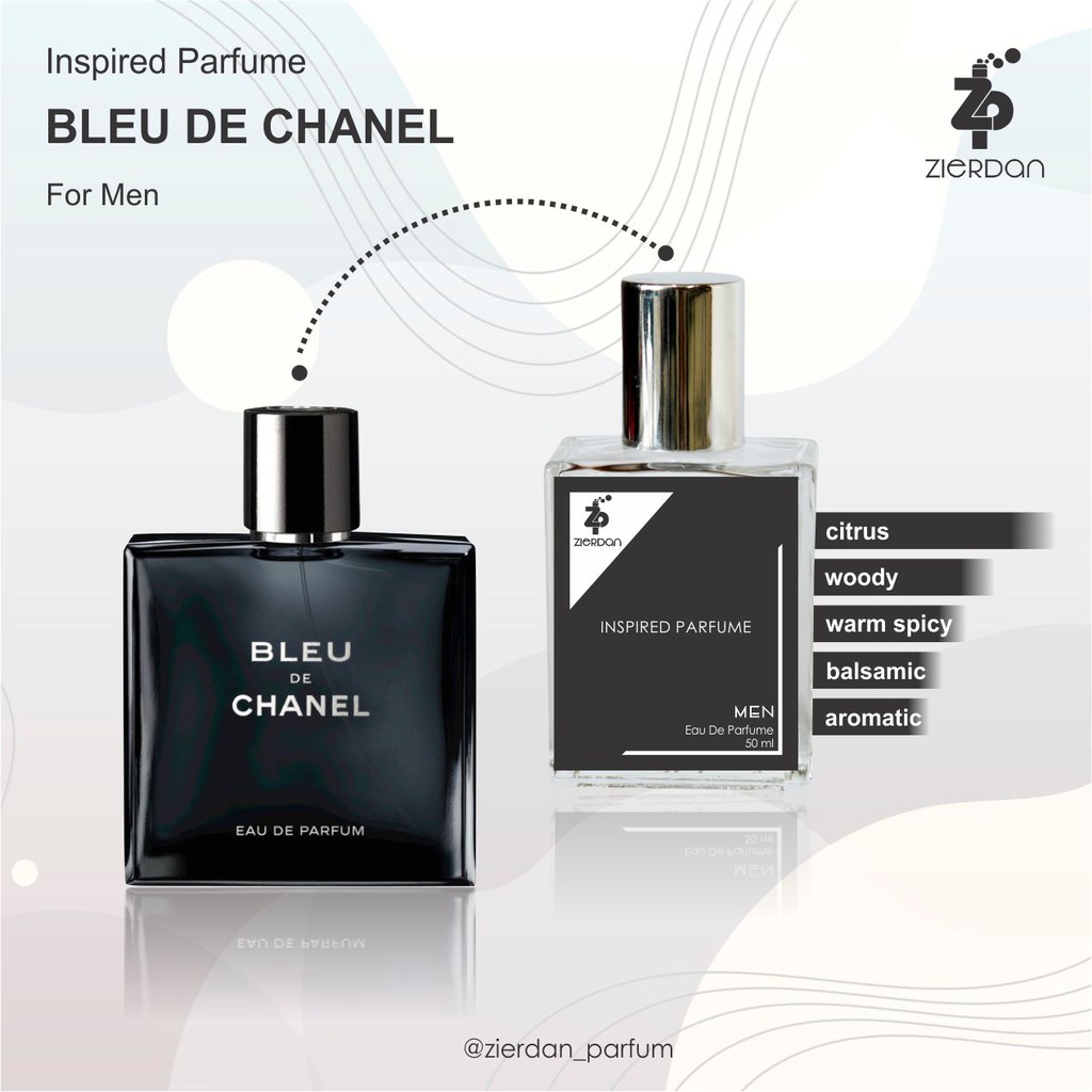 Zierdan Inspired Parfum Bleu de Chanel Parfume Farfum Minyak Wangi Tahan Lama Pria Cowok