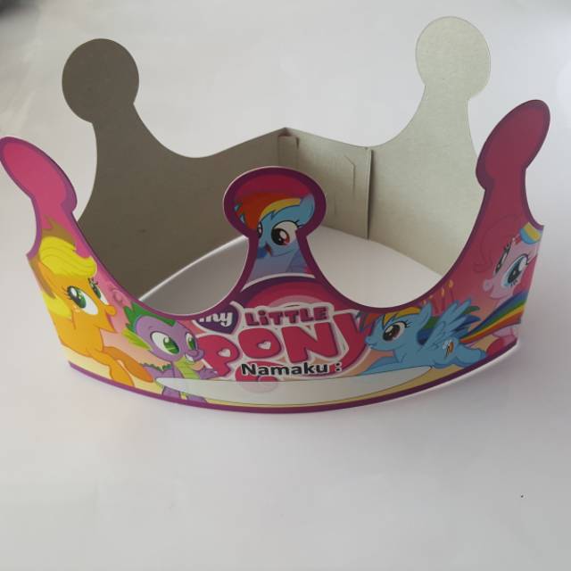 TOPI ULTAH TOPI ULANG TAHUN MAHKOTA LITTLE PONY 10PC