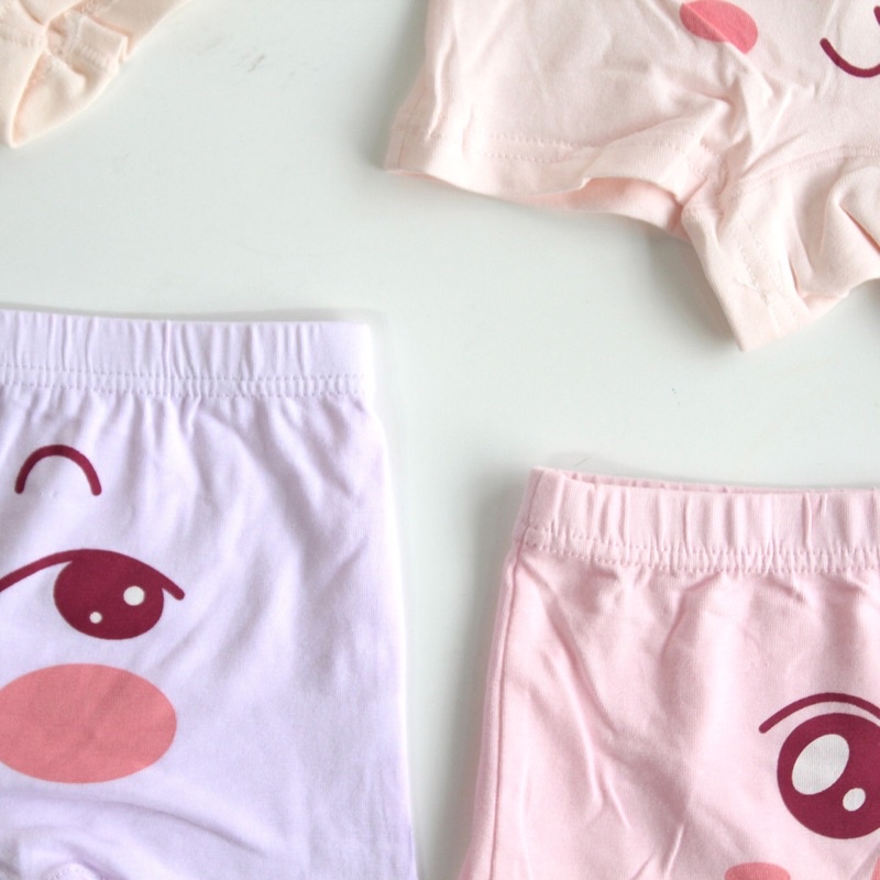 SET Celana Dalam Anak Perempuan Bahan katun isi 4 Free Ziplock Pouch Boxer Anak Bahan katun Import Premium Celana Dalam Anak Murah Boxer Anak Cewe Lucu