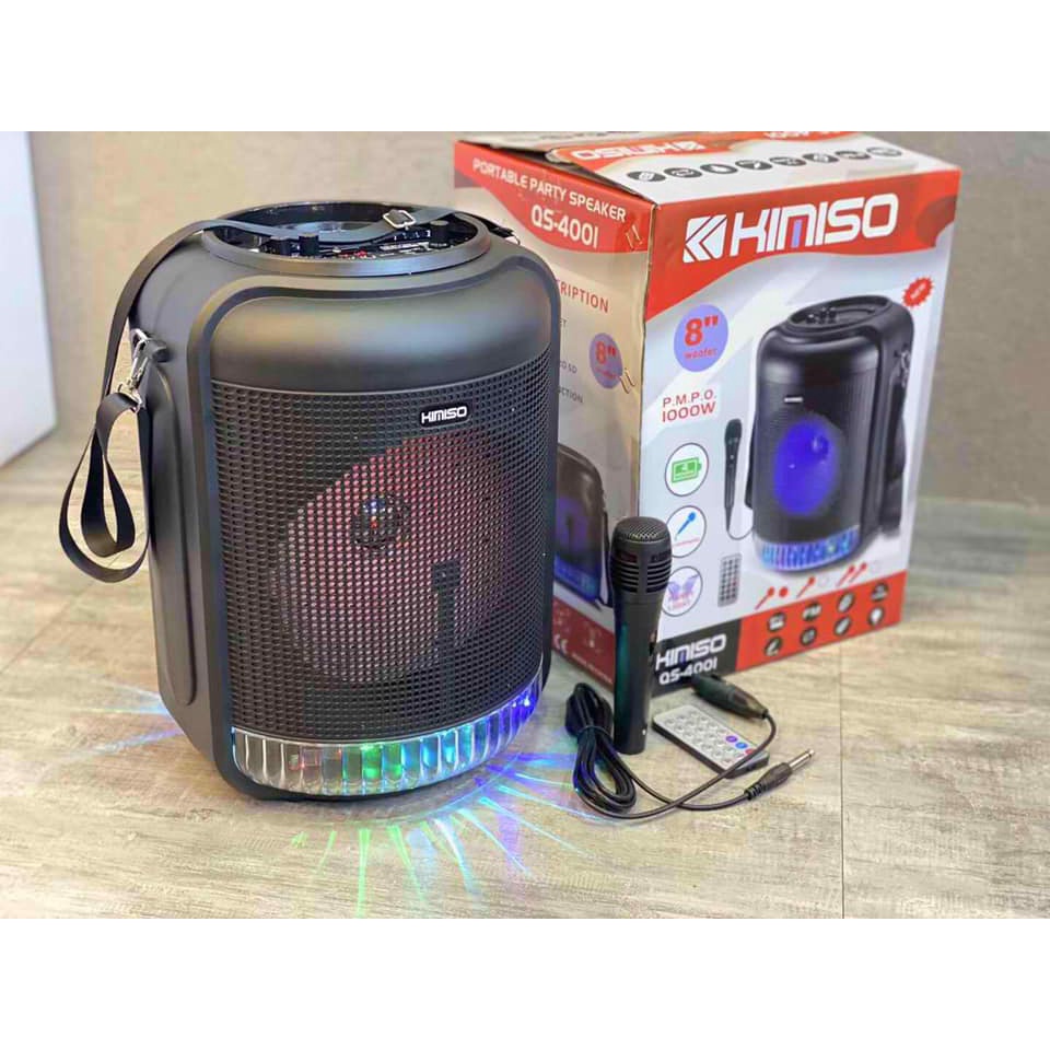 PAKET Speaker kimiso 8 inc QS 4001 Fre mic + Remot BODY UNIK SUARA EMPUK MANTAP