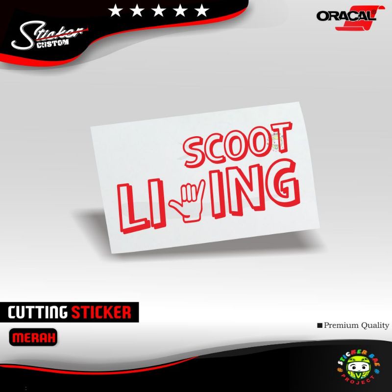 sticker viral scoot living motor matic squad sticker cutting