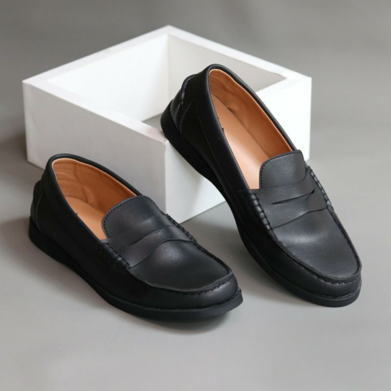 IRISH | Sepatu Slip On Kerja Pria Formal Kantor Loafers Kasual Original Premium Quality