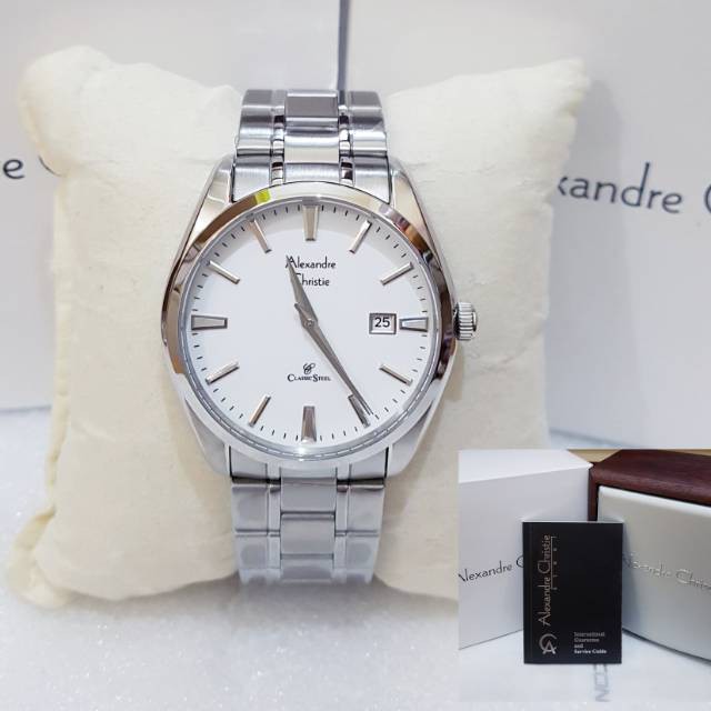 JAM TANGAN ALEXANDRE CHRISTIE WANITA CEWEK AC 8515 AC8515 Silver ORIGINAL