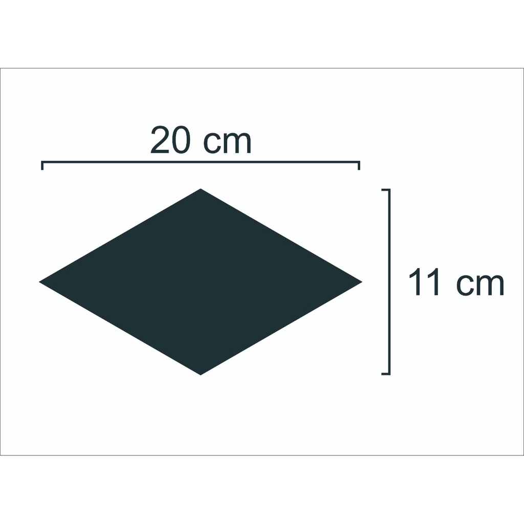 Kaca Dinding Acrylic DIAMOND Impor 1 Set Isi 3 M893