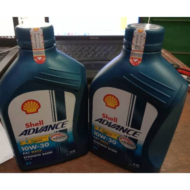 OLI MESIN SHELL AX7 SCOOTER/MATIC 10W 30 800ml SYNTHETIC BASED