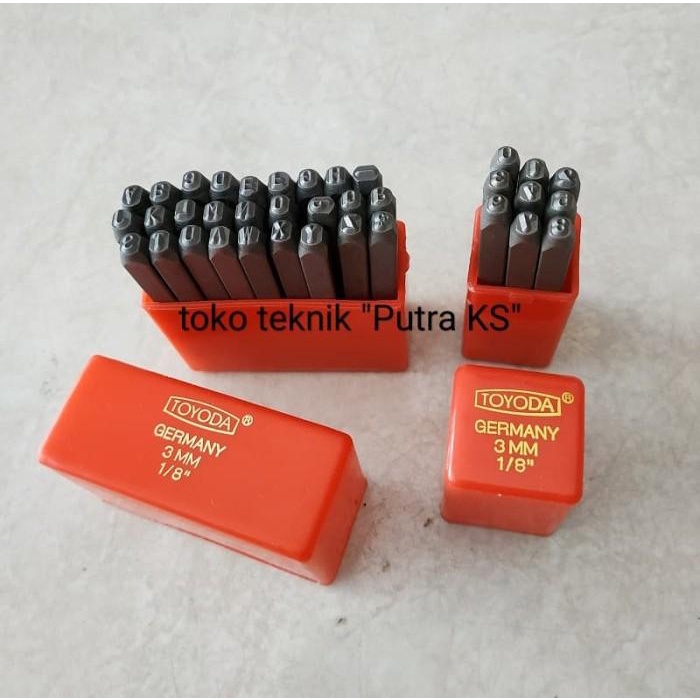 

Paket set lengkap alat ketok angka dan ketok huruf ukuran 3mm