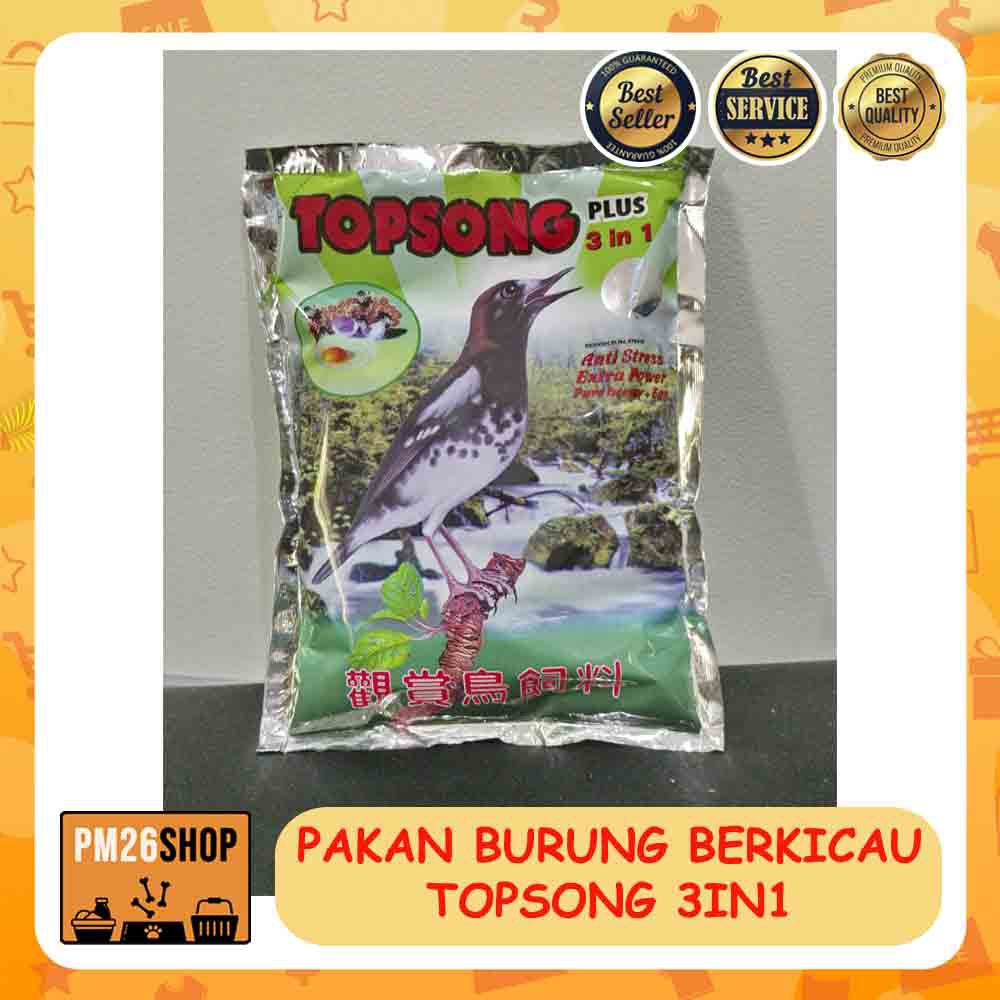 PAKAN BURUNG BERKICAU TOPSONG PLUS 3 IN 1