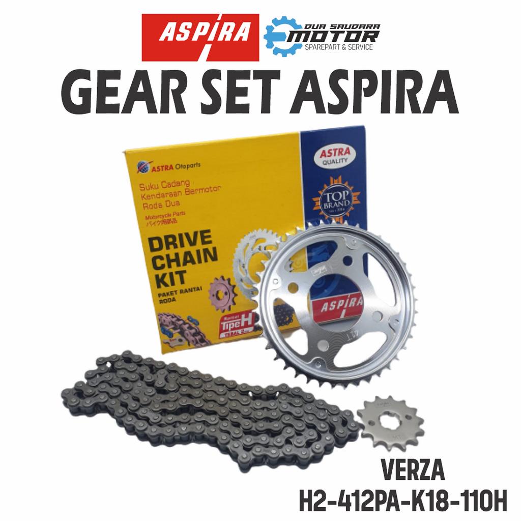 GEAR SET VERZA GEAR RANTAI RODA SET GEAR PAKET UNTUK MOTOR VERZA