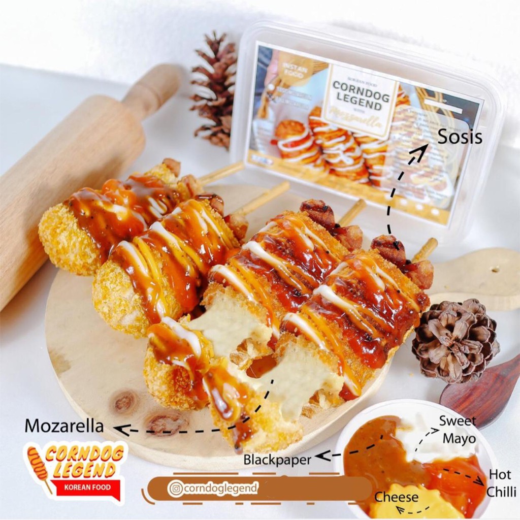 CORNDOG Mozarella Sosis  Stick Mozzarella  Sosis  kecil Isi 