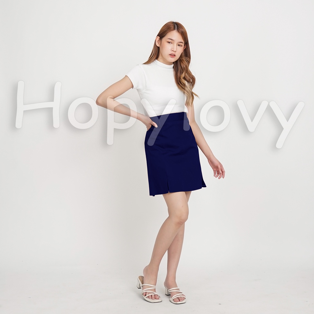 HOPYLOVY Rok Mini Wanita Casual Mini Skirt Katun Drill Lupita