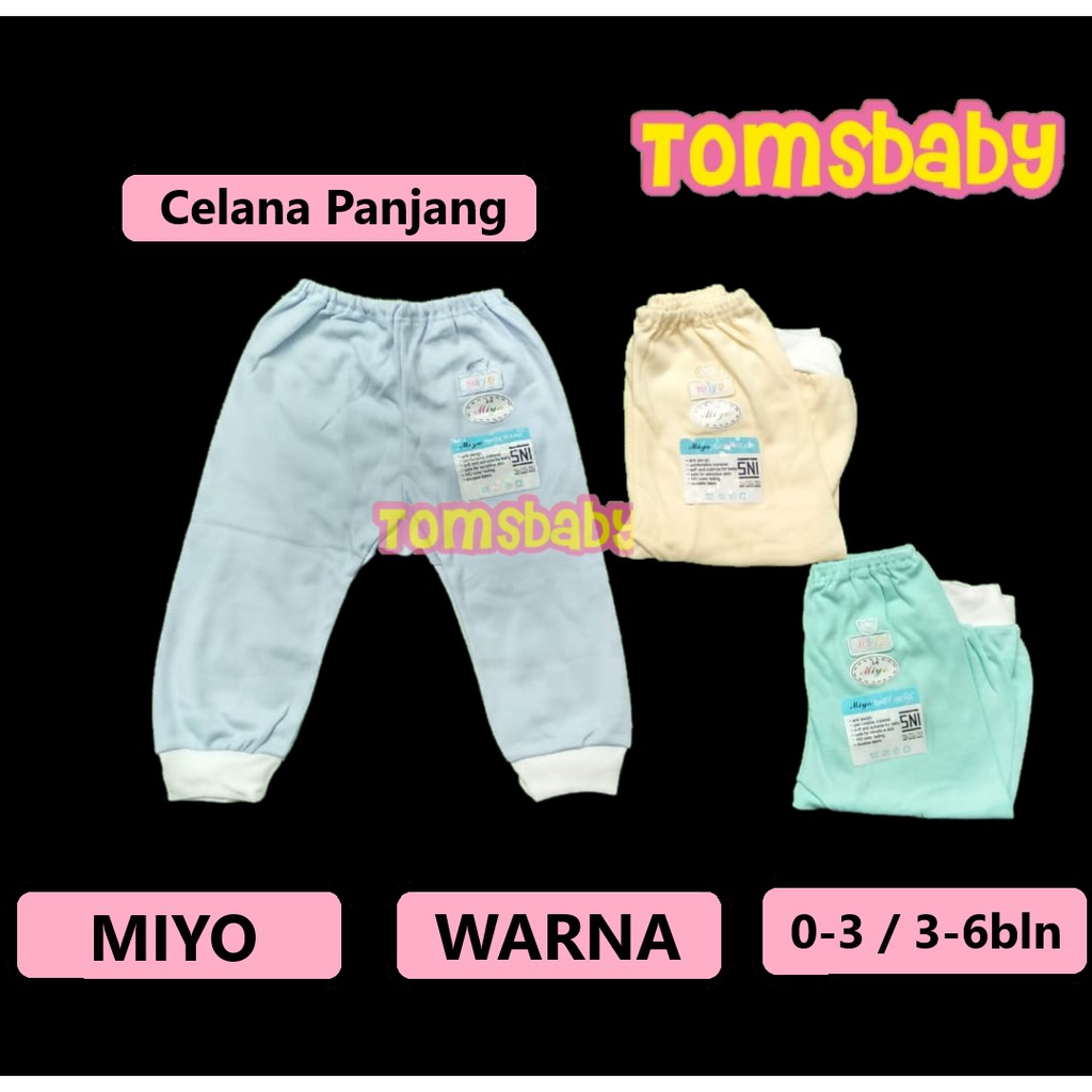 MIYO 3pcs Celana Panjang WARNA Polos BUKA KAKI