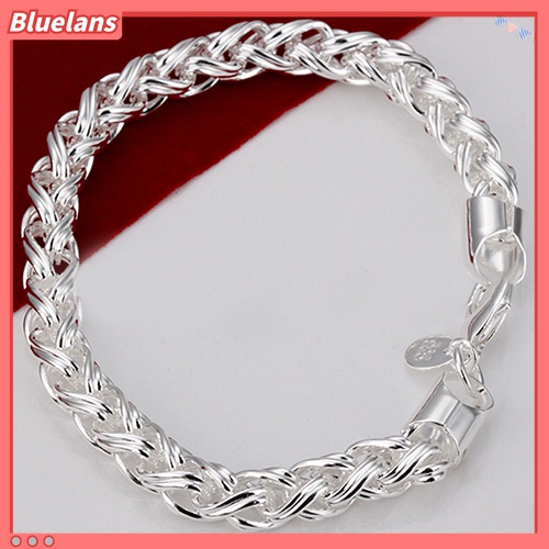 Gelang Rantai Lapis Silver Model Kepang Untuk Wanita