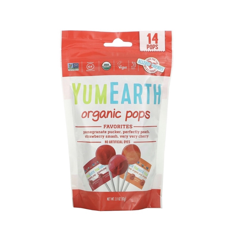 

YumEarth Organic Pops, Favorites, 14 Pops