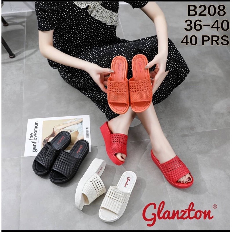 Sandal Jelly Wedges Glanzton B208 Sandal Wedges Wanita Terbaru