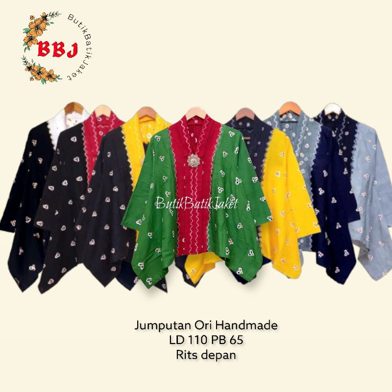 BLOUSE BATIK SOLO JUMPUTAN ORI HANDMADE 2 WARNA / TWO TONE / BAJU NATAL BATIK