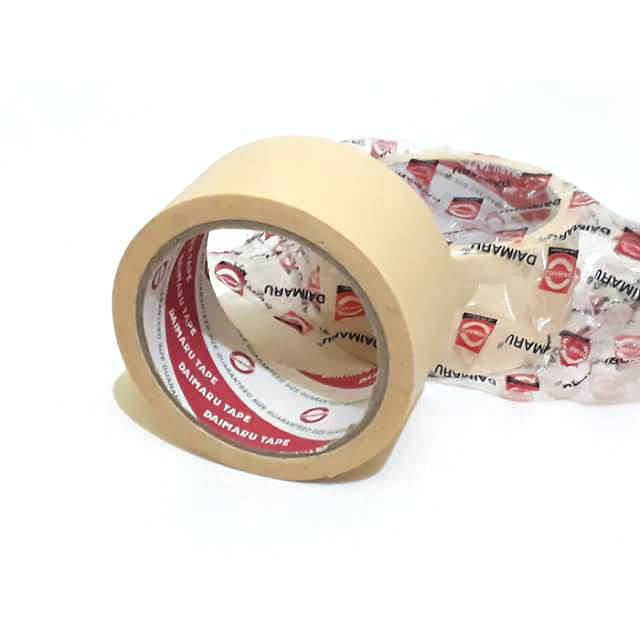 Lakban Kertas Daimaru 2 inch 48 mm x21 meter Masking Tape DAIMARU 2 in