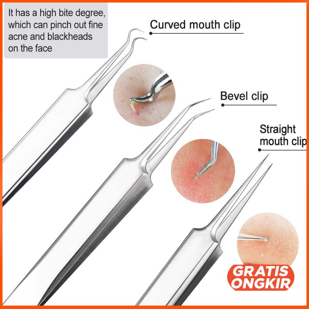 Alat Perlengkapan Komedo Jerawat Blackhead 7 PCS - PT8