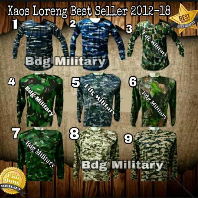 KAOS LORENG LENGAN PANJANG ARMY