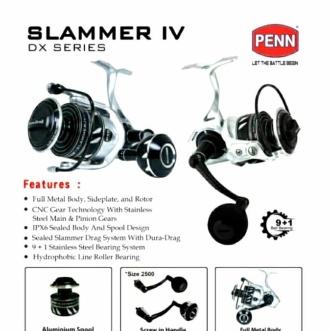 Reel Penn Slammer IV DX - 2500 - 3500 - 4500 - 5500 Spining