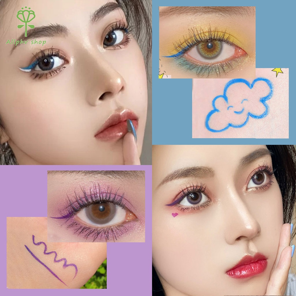 【Baru】ALLPHV Liquid Eyeliner 12 Color Waterproof Long Lasting Line Tattoo High Impact Eyeliner