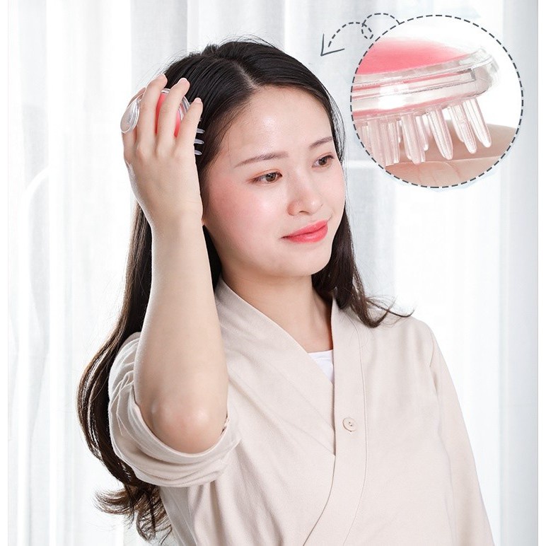 [Promosi Terbaru] Sisir Keramas Rambut Silikon Sikat Pijat Kepala Shampo Hair Massage Brush Lembut