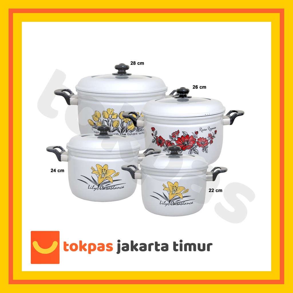 Panci Steamer Kukusan Serbaguna Rice Cooker Panca Guna Kaca Maspion 22, 24, 26, 28 cm