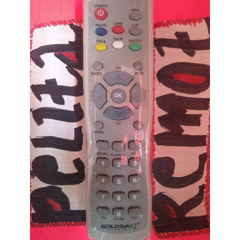remot Goldsat 2 receiver parabola  original terlengkap