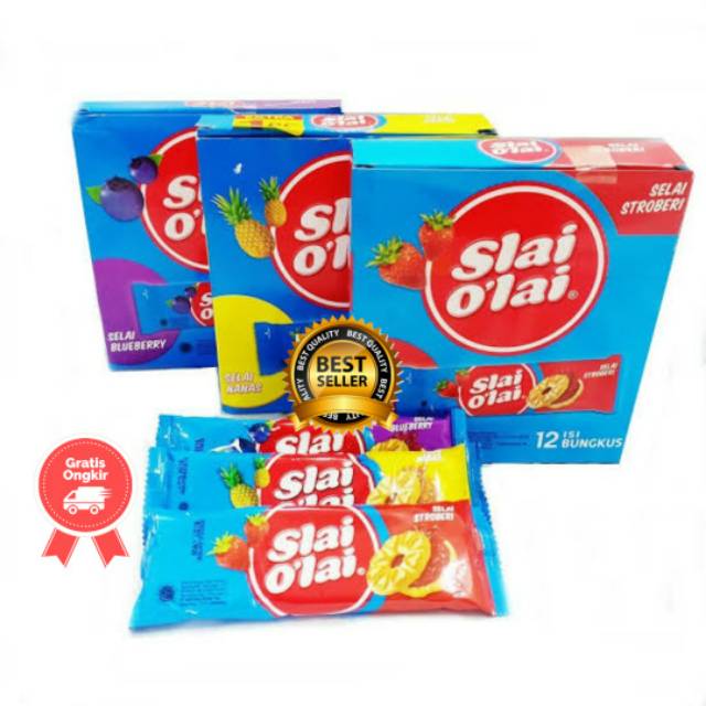 

SLAI O'LAI STROBERI / SLAI O'LAI BLUEBERRY / SLAI O'LAI NANAS 12pcs 288g