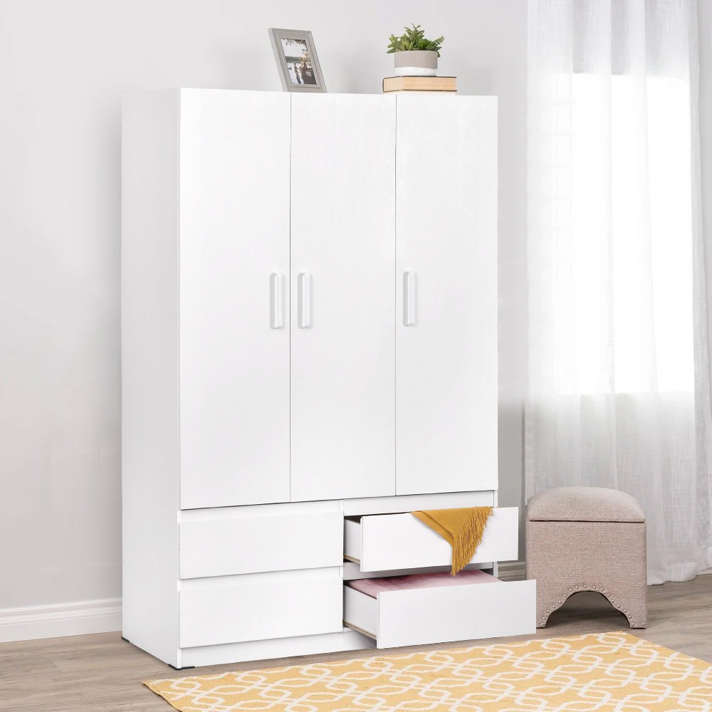 Offo Living - Lemari Pakaian Lemari Baju 3 Pintu dengan laci - Kyoto