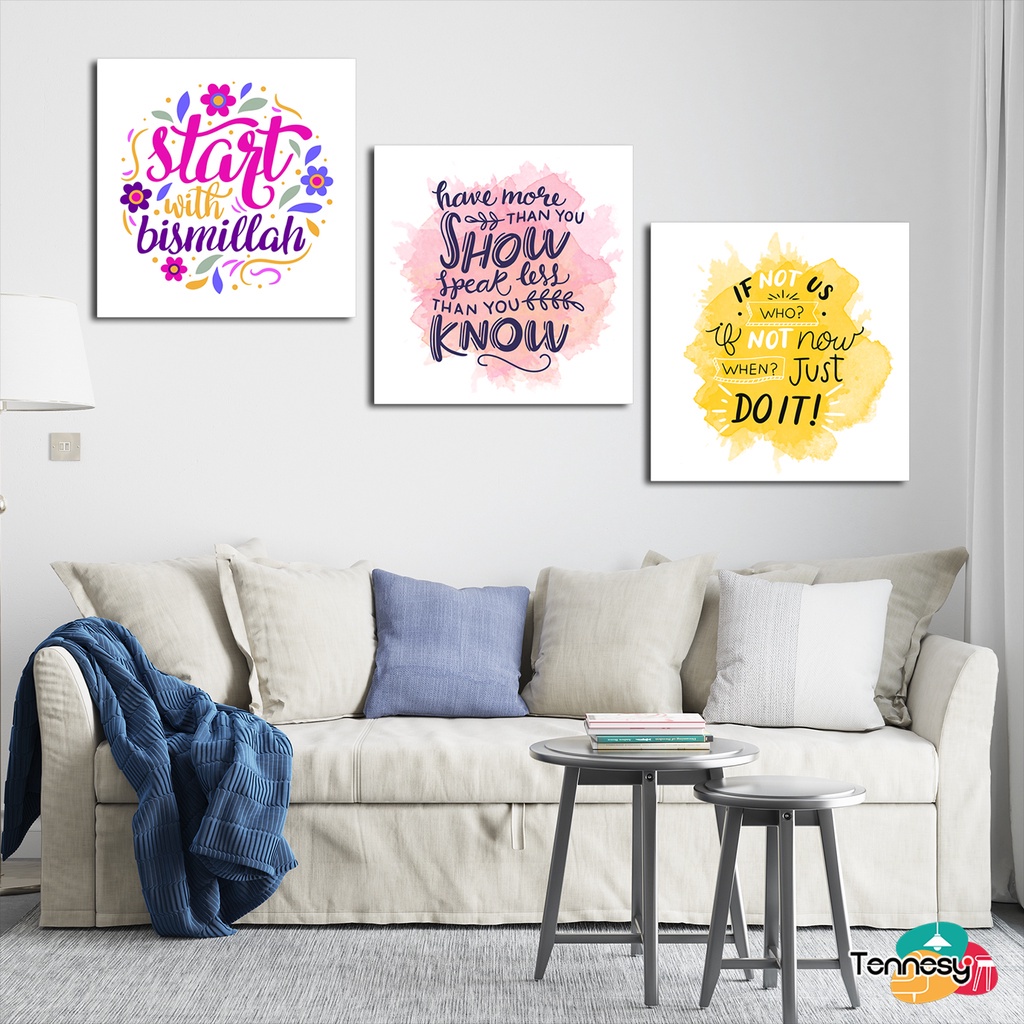 HIASAN DINDING WALL DECOR PAJANGAN POSTER DEKORASI RUMAH MOTIVASI KATA QUOTE