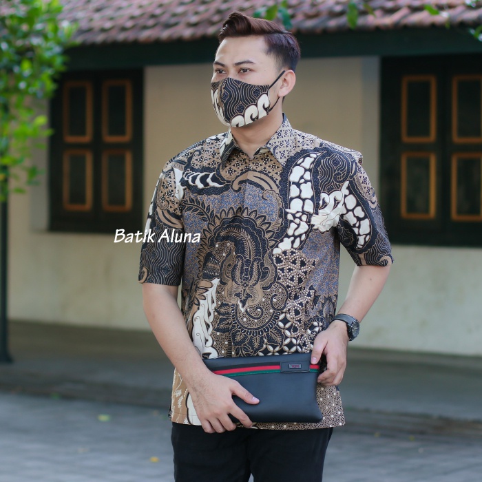 Batik Untuk Seragaman Kantor Pria Lengan Pendek Premium Furing Adhem PD 015