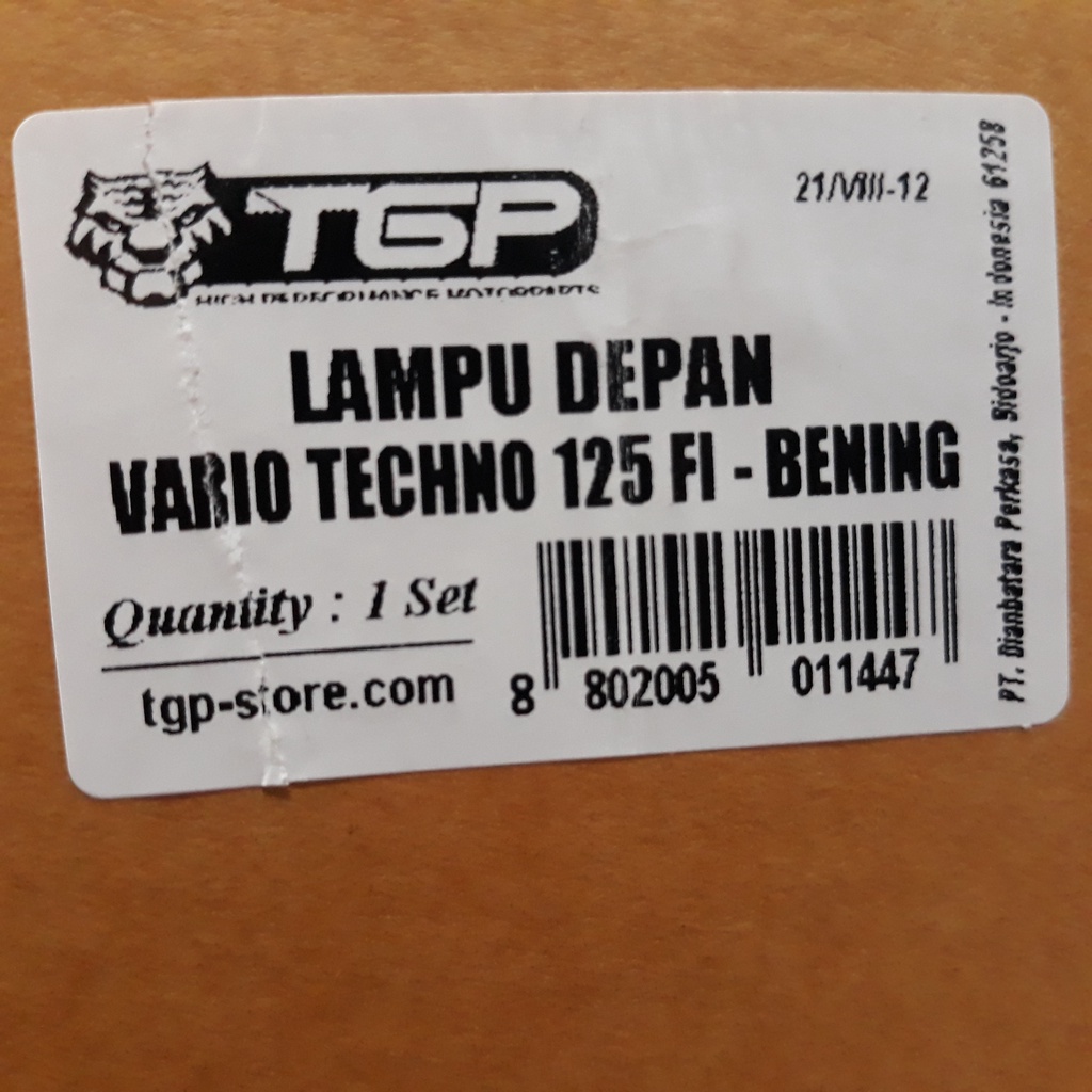 Reflektor Lampu Depan Vario Techno 125 Fi Tahun 2012 2013 TGP