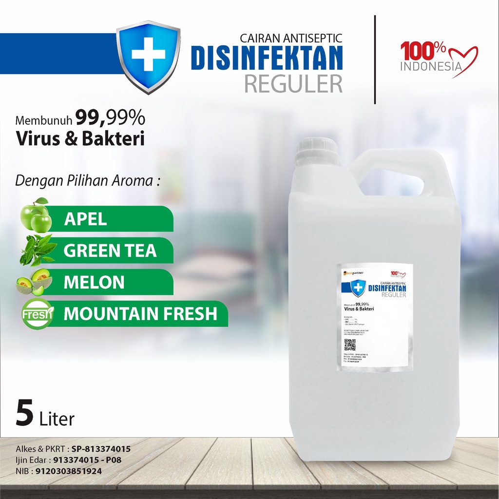 Desinfektan Reguler Varian Aroma Segar 5 Liter  / Cairan Desinfektan 5 Liter ( Jerigen )