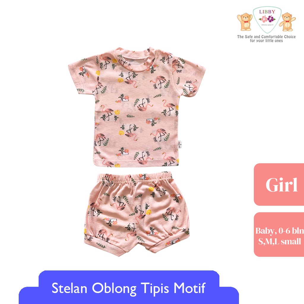 LIBBY Stelan Oblong Tipis Series Girl Picnic In The Garden (1 Stel) Motif Mix