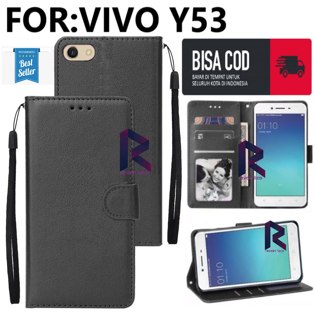 CASE VIVO Y53 FLIP WALLET LEATHER KULIT PREMIUM SARUNG BUKA TUTUP FLIP CASE VIVO Y53