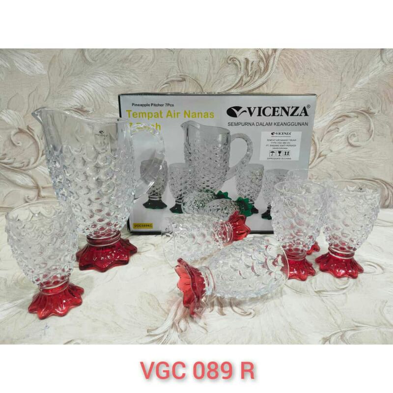Eskan / Teko Kaca Nanas Set Gelas Vicenza