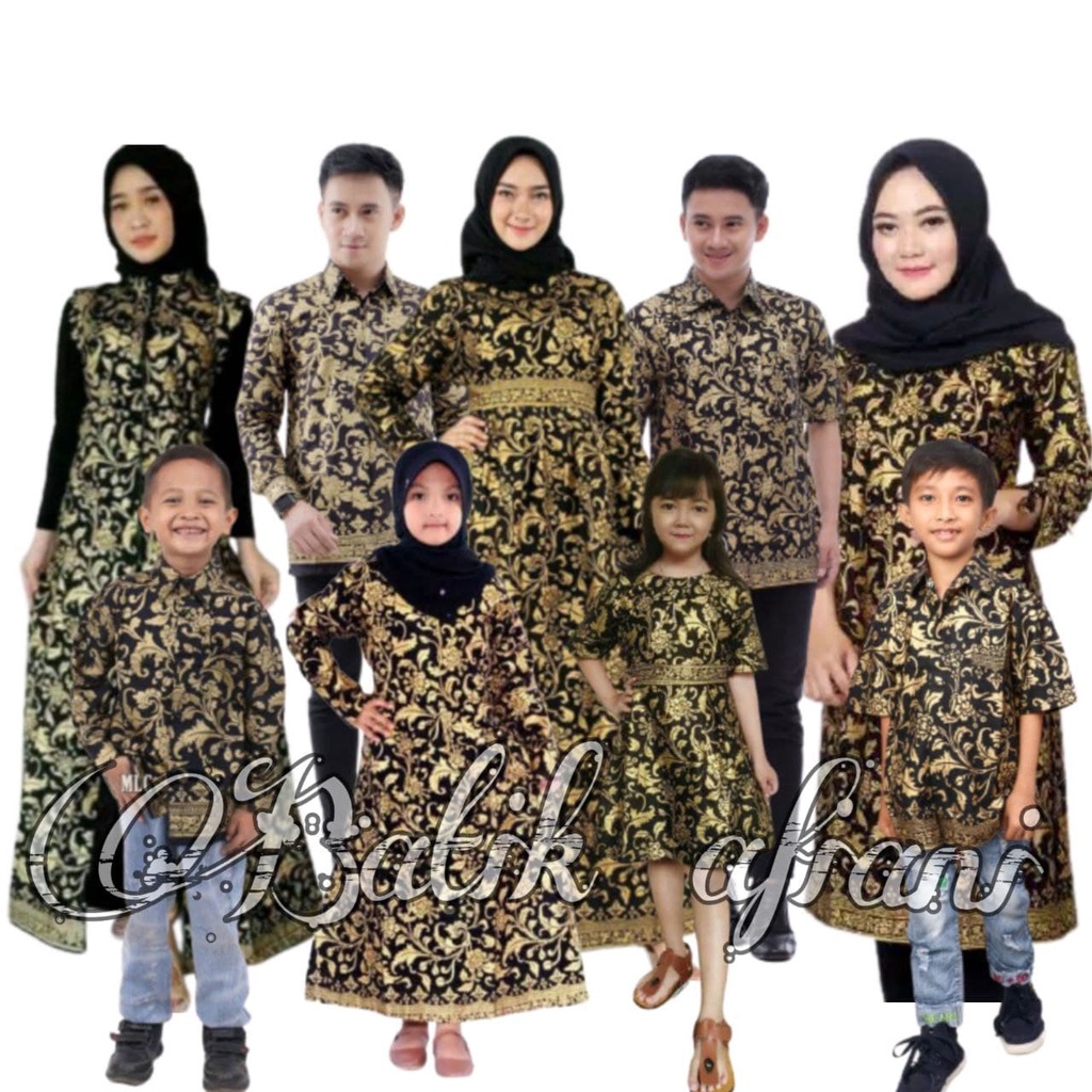 ( COUPLE KELUARGA )Maura Couple - Sania Ruflle Batik Couple Ori Ndoro Jowi - BAKUNG PRADA