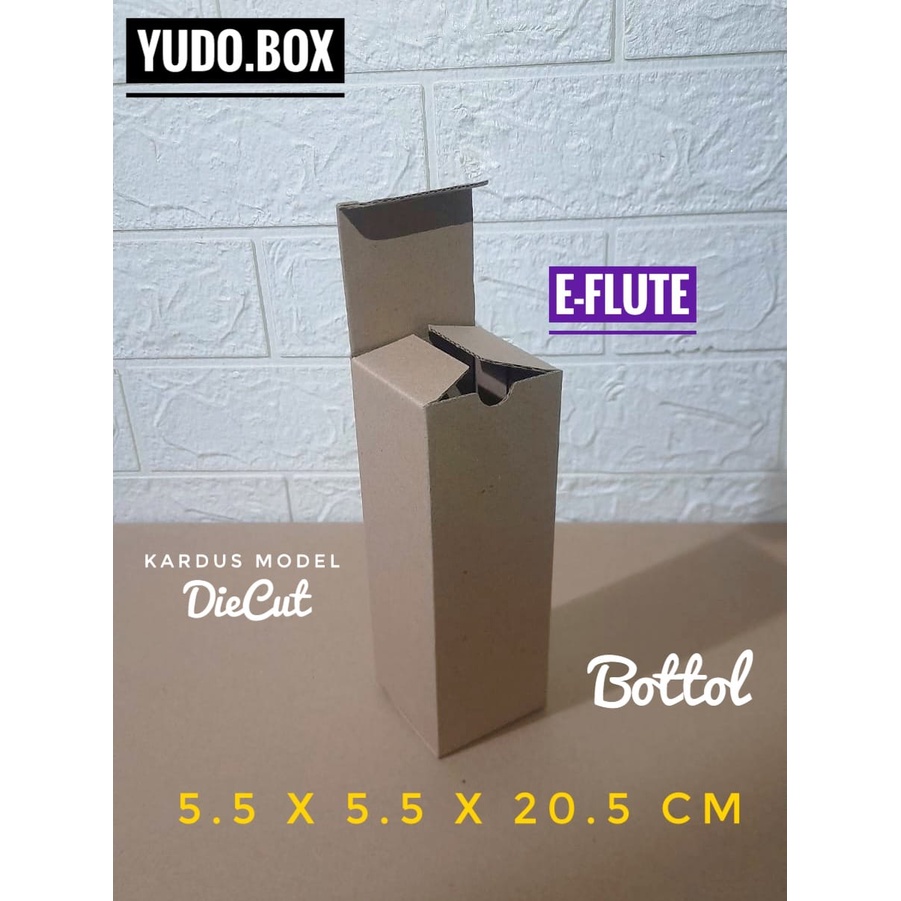 

kardus/karton/box uk. 5,5 x 5,5 x 20,5 cm model diecut botol