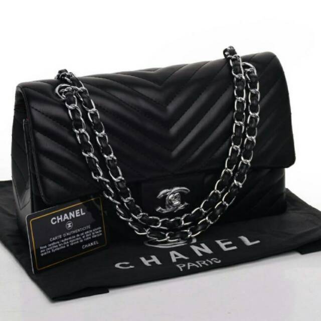 Tas Chanel Classic Chevron 1112