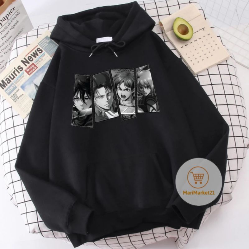 Hoodie Jaket Jumper Hodie Jacket Sweater Swetter Switter Switer Sweter Anime Singeku No Kyojin SNK A