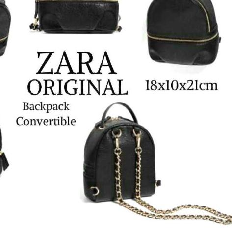 ✱ Zara Ransel Tas Zara Backpack Croco 100% IMPORT Warna Hitam Tas Impor ۩