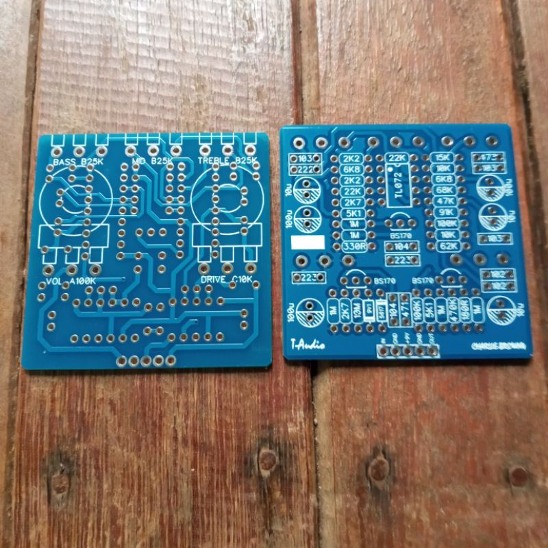 T-AUDIO PCB JHS CHARLIE BROWN DISTORTION PEDAL EFEK GITAR DISTORSI BS170