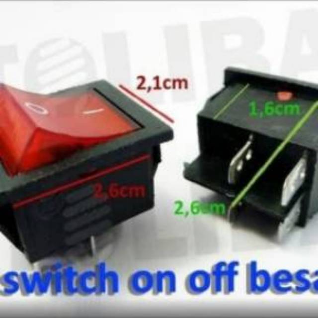 Saklar Switch Lampu On-Off 4Pin Besar